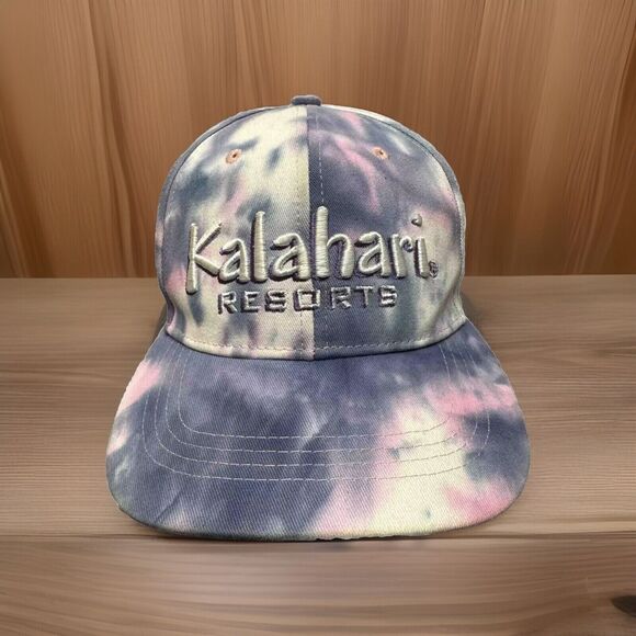 Kalahari Resorts Hat Cap Adjustable Strap Tie Dye Pink & Blue Baseball Hippie - Picture 1 of 12